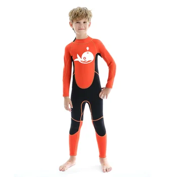За деца Зимни бански костюми Siamesed 2,5 мм неопрен с дълги ръкави, водолазный костюм, слънцезащитни продукти, неопрен за сърфиране, костюм на медуза