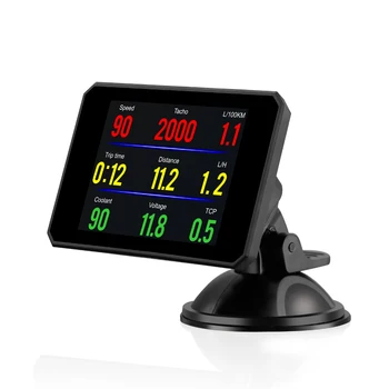 Автомобили с 3-инчов дисплей HUD OBD Smart Digital Meter Head-up Display P16 LCD, голям екран без отражения