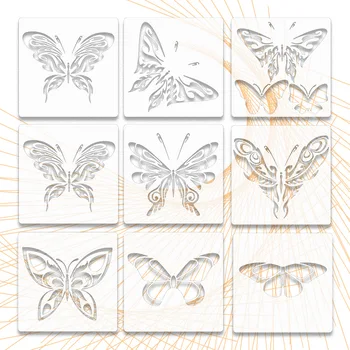 1 комплект Шаблони за рисуване пеперуди, детска живопис, шаблон за colorization, Дневник Ablum, карта за копиране на чертежи със собствените си ръце