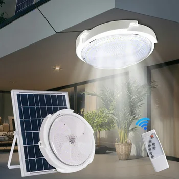 Led таван с осветителни тела на слънчевата енергия, лампата в коридора с дистанционно управление, панел с регулируема яркост за вътрешно осветление в коридора и градината