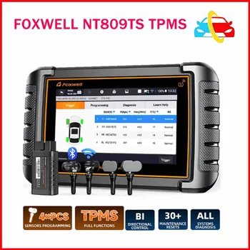 FOXWELL NT809TS Инструмент за Програмиране ГУМИТЕ За Диагностика на Всички Системи на Двунаправленное Управление 30 + Отменя OBDII Bluetooth Автомобилен Скенер
