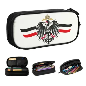 Молив случай с флага на Германската империя за момичета и момче, голямо хранилище, кутия за писалки на стопанските Германия, Царски орел, чанта за канцеларски материали