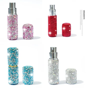 преносим Мини-парфюм с бриллиантовым стъкло за еднократна употреба с обем от 10 мл, распылительный помпа, Празни козметични контейнери, кран, шишенцата за проби за пътуване