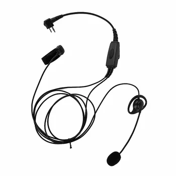 2-Пинов D-Образна форма на Ухото на Куката С Двоен Микрофон за ПР Слушалки Слушалки за Motorola GP88 GP88S HYT TC-500 TC-600 Radio Уоки Токи