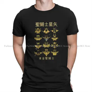 Тениска Saint Seiya за мъже GOLD SAINTS Мека ежедневни тениска от полиестер, висококачествена и модерна свободна