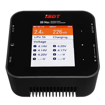 ISDT Q8 Max BattGO 1000 W 30A Высокомощное Балансное зарядно устройство-разрядник за 1-8 секунди липо батерии
