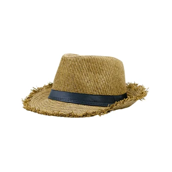 Лека сламена шапка различни цветове за лятото, сламена шапка с широка периферия, проста плажна шапка от слънцето