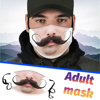 Мъжки маска за лице с принтом за възрастни, Моющаяся, Дишаща, за Еднократна употреба, Тъканно Маска за лице, Хелоуин, Cosplay, Mondmasker Mascarillas