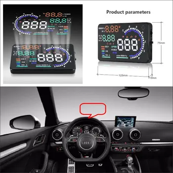 За Audi Q5/Q7 2010-2020 Авто централен дисплей, автоэлектронные аксесоари, проектор, екран за по-безопасно шофиране, щепсела и да играе.