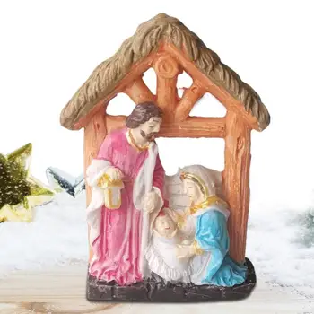 Коледен Орнамент От смола Статуя на Коледа Исус Без Чеп Статуетка От Смола Стоки За Дома За Хола Витрина Балкон