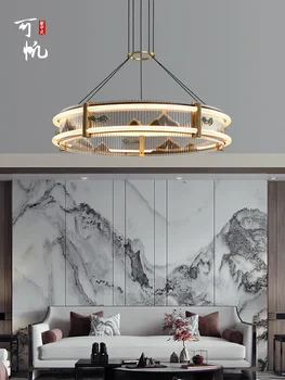 Нова медна полилей в китайски стил, лампата в хола, елегантна трапезария в китайски стил, спалня, кръг за творчество