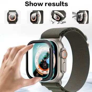 Защитен калъф за часа на Apple Watch Ultra 49 мм, защитен слой от закалено стъкло, водоустойчив броня iWatch 49 мм, прозрачно фолио