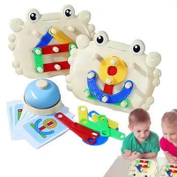 Кутия за играчки с приставката за сортиране, цветове и форми на Дърво Геометрични играчки за разпознаване на цветове и форми на Обучение избор на цветове играчки за развитие на малък мотор