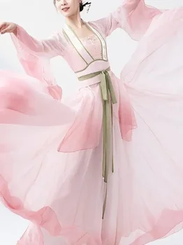 Супер Безсмъртен Класически танцов костюм Дамски Струящаяся дрехи от дълга очарователна прежди от съдействие костюм в китайски стил Hanfu