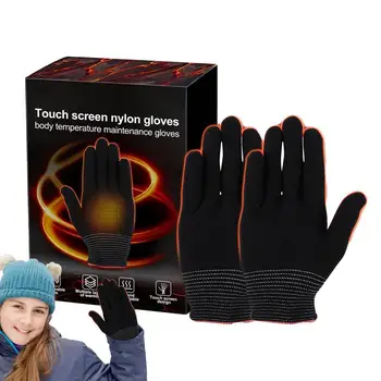 Мъжки найлонови зимни ръкавици, Работни топли ръкавици за сензорен екран, высокочувствительные антистатични ръкавици за колоездене в студено време