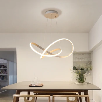 Окачен лампа в скандинавски минимализме за всекидневната, Вместо на изкуството, настолна полилей за бар в трапезарията 2023 година, ресторант тела специална форма