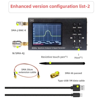 Спектрален Анализатор SA6 6 Ghz Генератор на сигнали SA6 35-6200 Mhz Тестер на сигнала на Wi-Fi 2G 4G LTE, CDMA, GSM Beidou GPRS GLONASSS
