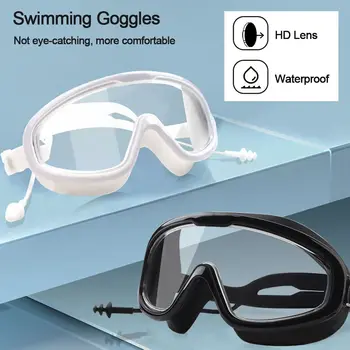 Полезни спортни принадлежности с широк преглед, водоустойчив, устойчив на мъгла, за възрастни и младежи, очила за плуване, слънчеви очила с берушами, очила за плуване